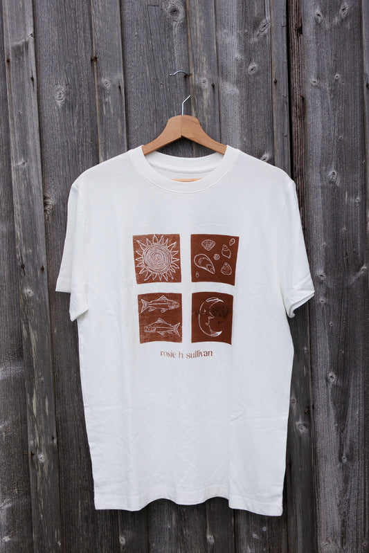 Cotton Tee (handprinted)