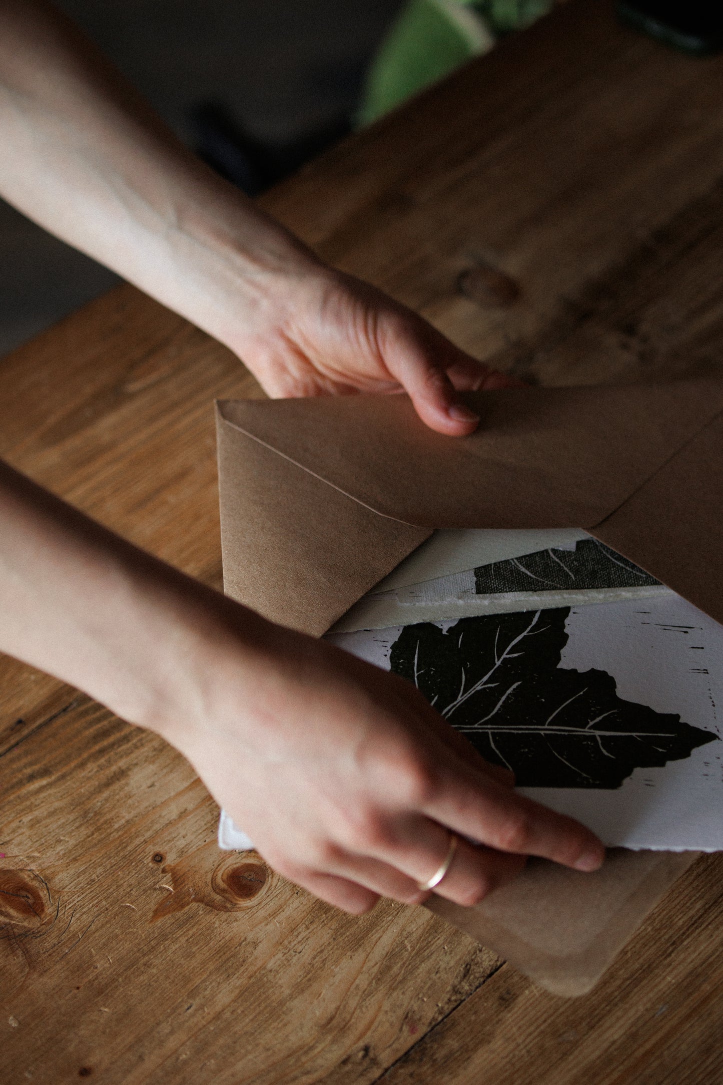 Lyric Lino Prints - handprinted and handwritten